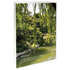 Recoz A5 風景照片方格筆記本 + PVC封套組, 1套, 03 綠意(筆記本)