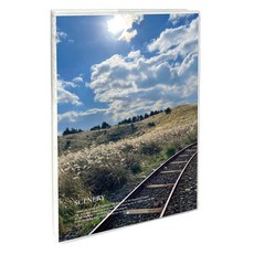 Recoz A5 風景照片方格筆記本 + PVC封套組, 1套, 01 鐵道自行車(筆記本)