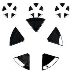 DKMALL 現代 Santa Fe MX5 18吋輪圈蓋飾條, 20個, 亮黑色