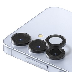 신지모루 AR 빛번짐방지 메탈 프레임 링 카메라 렌즈 강화유리 휴대폰 액정보호필름 세트 블랙, 1세트