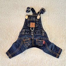 RARE MINX 狗狗丹寧吊帶褲, 黑色, 1個