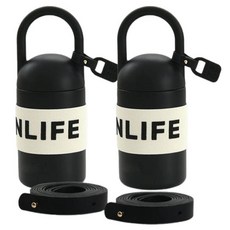 프렐류드 인라이프 끈 텀블러, 블랙, 420ml, 2개