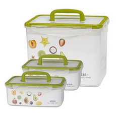 리젠리빙 네츄럴 밀폐용기 세트, 1세트, 4.8L +1.5L x 2p