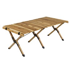 휴겔 롤테이블 내츄럴, 우드