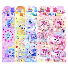 캐치티니핑 5 비즈 워터 스티커 4종 세트, 혼합색상, 4개