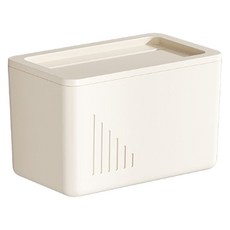 다용도 수납 티슈 커버 케이스, 베이지, 1개