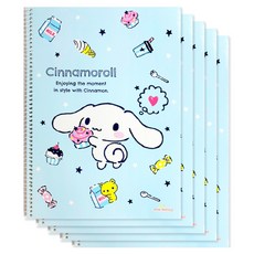 PINK MANGO 三麗鷗橫線線圈筆記本, 5個, 大耳狗喜拿