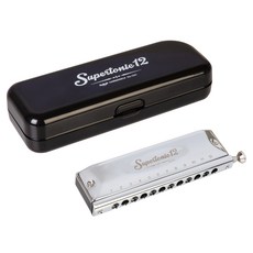 DABell 半音階口琴 Supertonic 12孔, 黑色(琴盒), 不鏽鋼(口琴), 1201-12, 1個