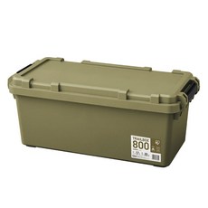 HUGEL 越野收納箱 57L, 露營用多功能收納箱 57L, 卡其色, 1個