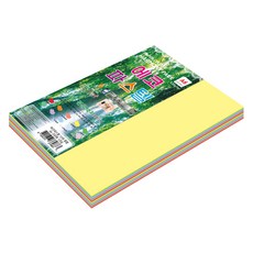 종이문화 에코파스텔 얇은 10색 양면색상지 120g A6, 200개