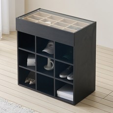 파로마 케이트 드레스룸 아일랜드 오픈 수납장 800 방문설치, 블랙