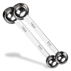 Grants廚房用不鏽鋼廚房雙面量匙, 2個