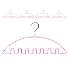 MOLTOYOU 防滑無痕多功能衣架, 5個, 粉紅色