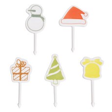 아기자기 마루끼 내츄럴 크리스마스 픽 5종 세트 MP547, 5개입, 1세트