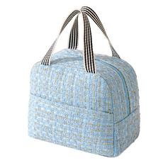 Misoroun 花呢便當袋, 藍色, 1個