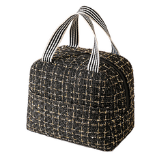 Misoroun 花呢便當袋, 黑色, 1個