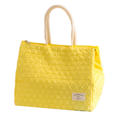 微笑可愛馬卡龍便當袋, 黃色, 1個