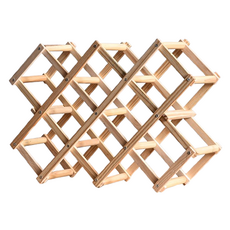 可折疊葡萄酒展示收納木質酒架 展示架 10瓶, 1個, 原創