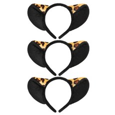 豹紋髮帶, 黃色 + 栗色 + 黑色, 3個