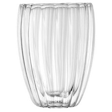 아메리칸로드 볼륨 봉우리꽃 이중 다용도 유리컵 중 350ml RK2358, 투명, 1개