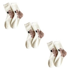 소니오 여성용 애니멀 프렌즈 패션 양말 3켤레