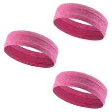 矽膠運動髮帶, 粉紅色, 3個