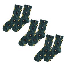 소니오 여성용 레트로 플라워 패션 양말 3켤레