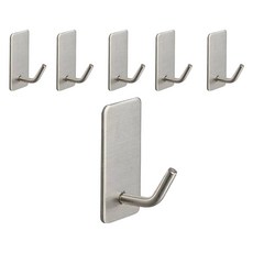 免打孔廚房整理掛架, 銀色, 6個