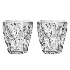 French Mars 旋風石紋咖啡果汁玻璃杯 短款 250ml FM232, 2個, 透明