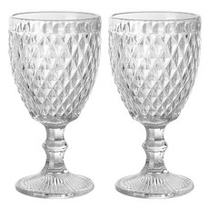 고급 다이아 패턴 홈카페 와인잔 A타입 FM229, 2개, 360ml