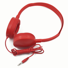 탑피아 간편고급 유선 헤드폰, 붉은색