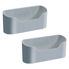 코히모 주방 양념통 슬립 정리 무타공 접착식 걸이형 선반 4W473, 2개, 그레이