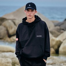 Volcom Camper 寬鬆版型 梭織補丁 刷毛 連帽T恤 VA214HM002