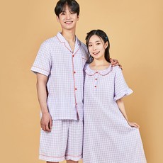 BUTTERSHOP Modern House 涼爽泡泡紗格紋睡衣上下套裝