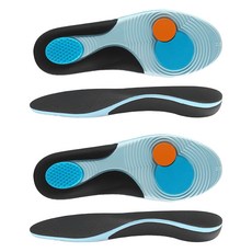 Hanbomnuri 機能性足弓緩衝慢跑鞋鞋墊 藍黑色 雙腳穿戴組, 2套