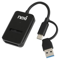 nexi USB3.1 Type C/A to NVMe擴充埠集線器, 黑色, 單品, 1個