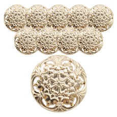 동대문단추왕 눈꽃 단추 21mm, 골드, 10개