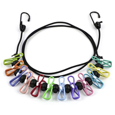 莫尼普 陽臺 露營 戶外 多用途曬衣夾繩, 1個, 混合顏色