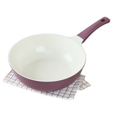 CHEFWAY 電磁爐 IH 超輕量宮廷炒鍋 紫羅蘭色, 28cm, 1個