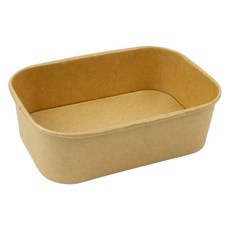 Inp PJ 紙質塗層便當盒 650ml 17.2 x 12 x 4.5 cm 僅盒身, 25個, 1入