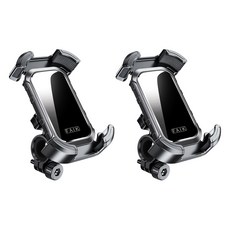 레드메이드 오토바이 앤 자전거용 휴대폰 고정 홀더 2p, 블랙