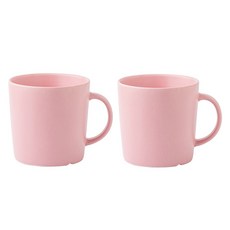 아메리칸로드 심플 컬러 세라믹 머그컵 360ml RK2374, 핑크, 2개