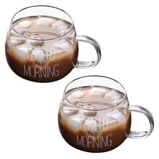 Parazoonie 早安簡約手柄麥片優格杯 RG997, 白色, 2個