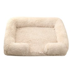 Mingle Pet 寵物大型方形可拆洗熟睡睡墊, 燕麥色, 1個