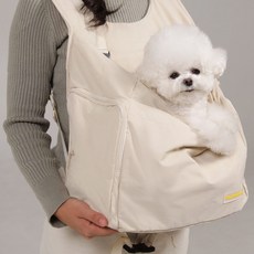 Mingle Pet 舒適狗狗前背包, 象牙白, 1個