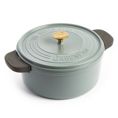 그린팬 인덕션 페더웨이트 세라믹 코팅 주물냄비, 24cm, 스모키블루, 1개