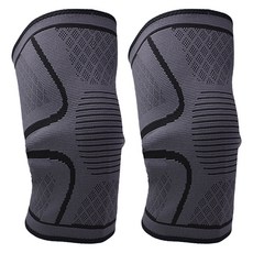 씨오브비 남성 고탄력 스포츠 무릎 보호대 2P 세트, 블랙, 1개