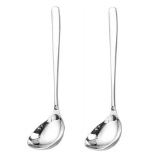 Market YOL 304不鏽鋼 YOL 湯勺, 銀色, 2個