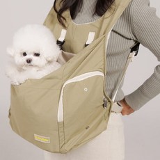 Mingle Pet 舒適狗狗前背包, 卡其色, 1個