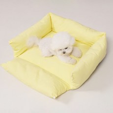 Mingle Pet 寵物坐墊 方形按扣坐墊, 奶油色, 1個